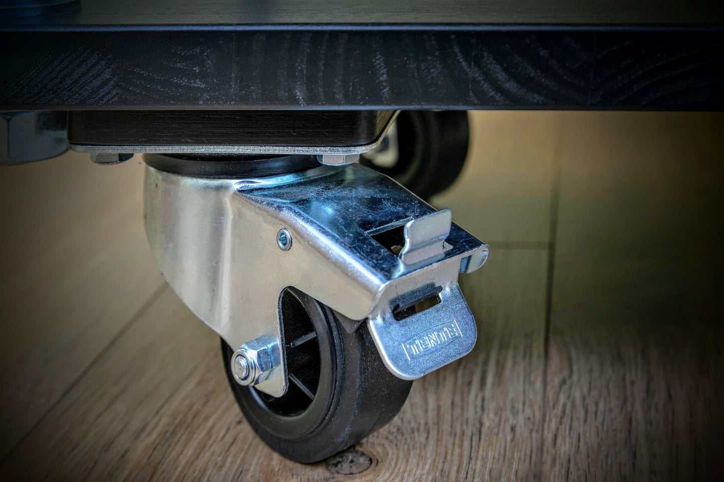 Double-Width Audio Rack on Wheels – Adjustable Hi-Fi Stereo Cabinet & Record Player Stand