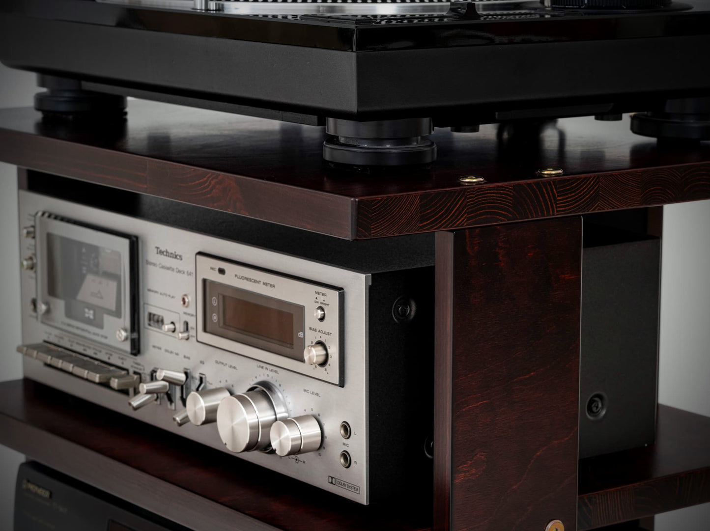 Handcrafted Turntable Stand and Vinyl Record Storage Cabinet - Tripod base