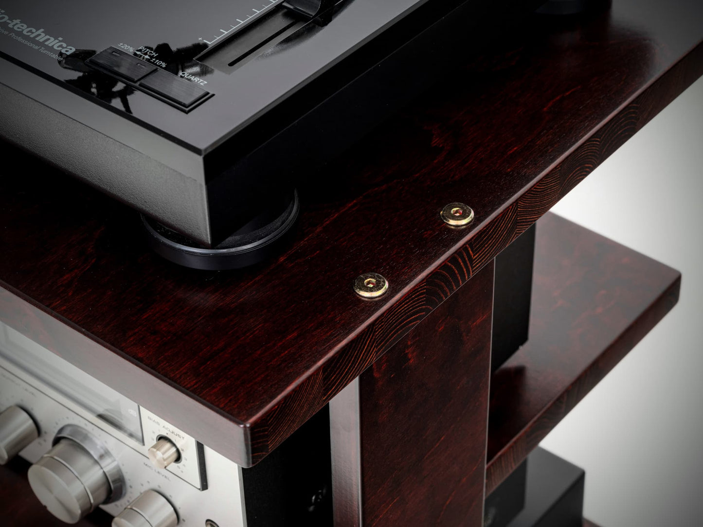 Handcrafted Turntable Stand and Vinyl Record Storage Cabinet - Tripod base