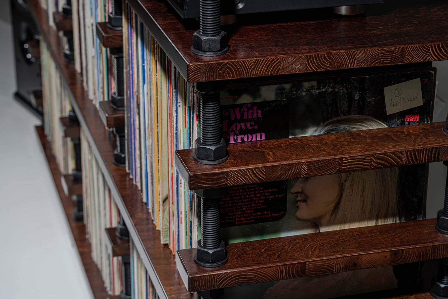 Custom Vinyl Record Storage Cabinet – LP Storage Shelf, Record Player Stand & Hi-Fi Audio Rack (Handmade Solid Wood & Steel)