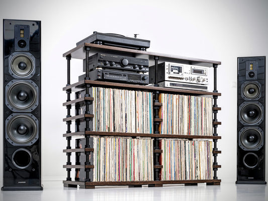 Vinyl Record Storage Cabinet & Turntable Stand – Hi-Fi Audio Rack for LPs and audio gear