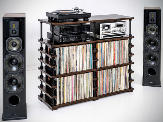 Vinyl Record Storage Cabinet & Turntable Stand – Hi-Fi Audio Rack for LPs and audio gear