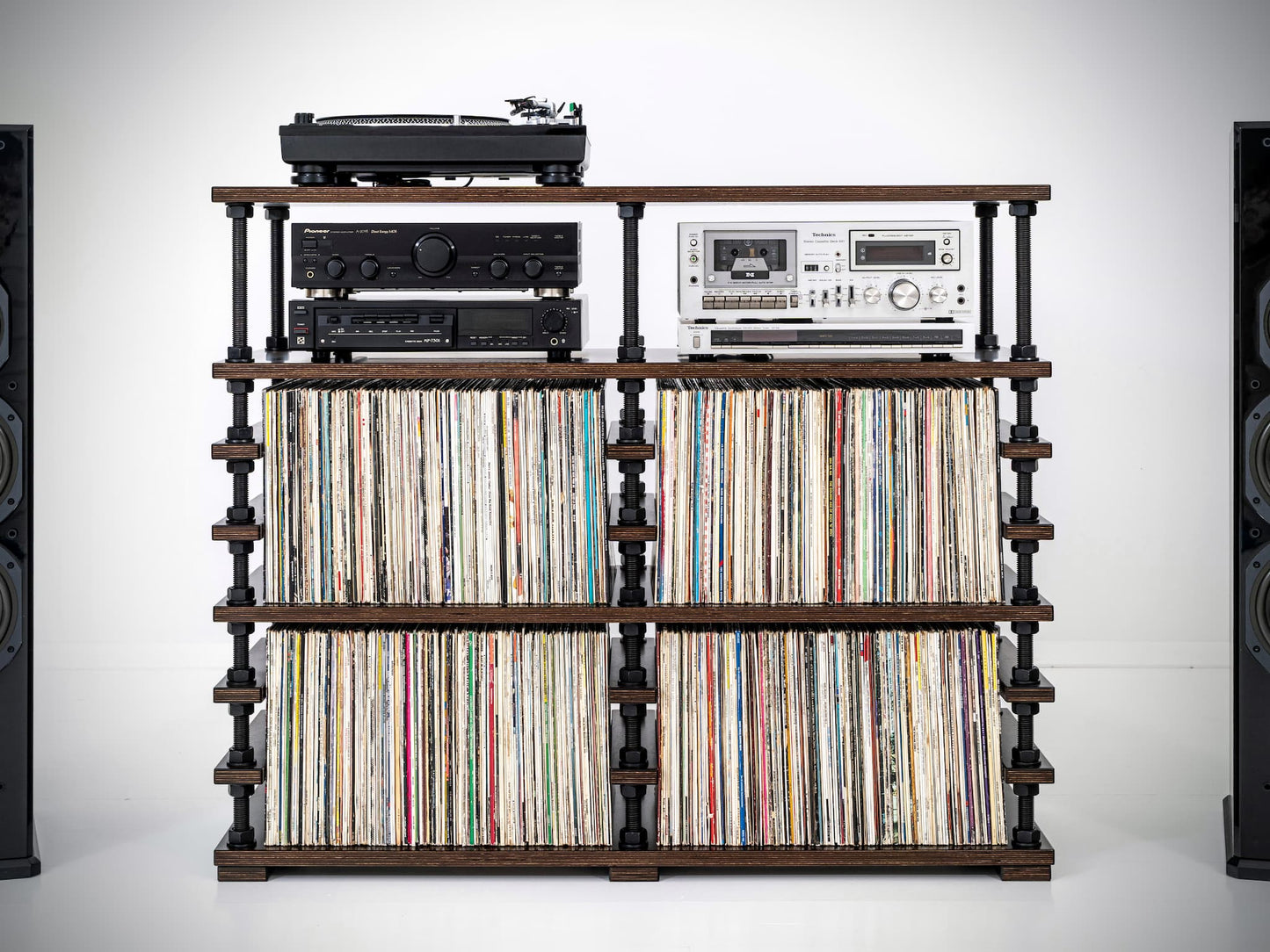 Vinyl Record Storage Cabinet & Turntable Stand – Hi-Fi Audio Rack for LPs and audio gear